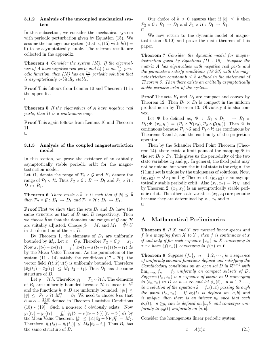 A model for a thin magnetostrictive actuator