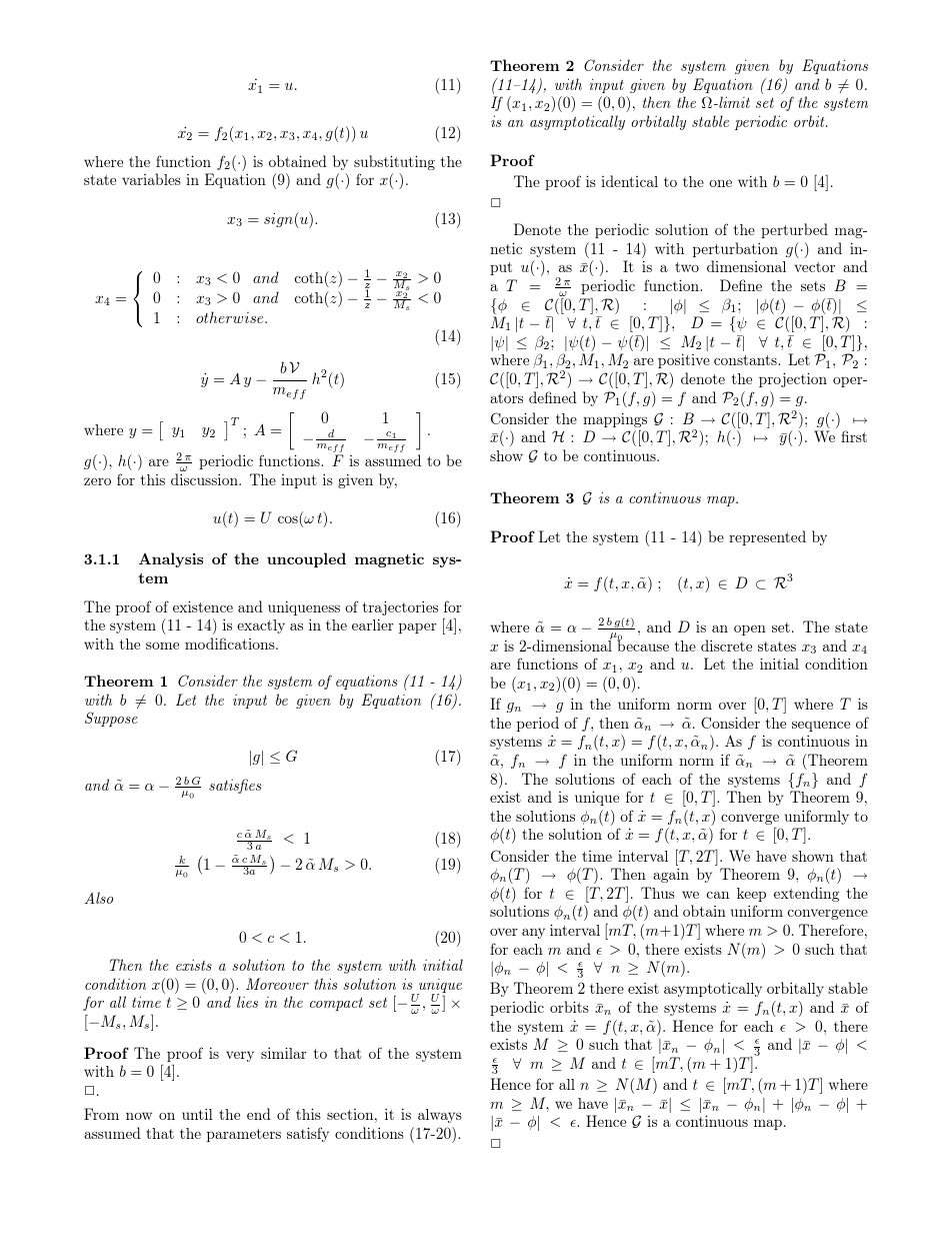 A model for a thin magnetostrictive actuator